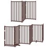 vidaXL Dog Gate with Door Foldable 12 Panels Brown 600 cm Poplar Wood
