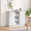 vidaXL LED Sideboard White 90 x 32 x 75 cm Engineered Wood