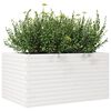 vidaXL Garden Planter White 90x60x45.5 cm Solid Wood Pine