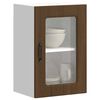 vidaXL Kitchen Wall Cabinet with Glass Door Kalmar Brown Oak Engineered Wood