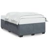 vidaXL Bed Frame without Mattress Dark Grey Double Velvet