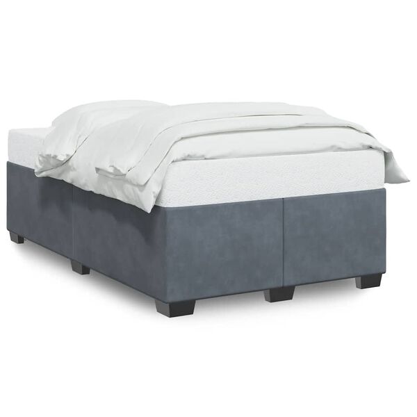 vidaXL Bed Frame without Mattress Dark Grey Double Velvet