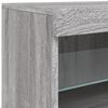 vidaXL Sideboard with LED Lights Grey Sonoma 142.5x37x67 cm