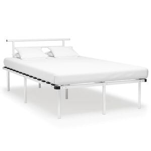vidaXL Bed Frame without Mattress White Metal 120x200cm