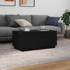 vidaXL Coffee Table with LED Lights Black Oak 90x50x40 cm