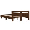 vidaXL Bed Frame without Mattress Brown Oak 140x200 cm