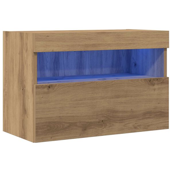 vidaXL TV Wall Cabinet Artisan oak 60 x 30 x 40 cm Engineered Wood