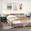 vidaXL Bed Cabinets 2 pcs Black 40x35x47.5 cm