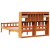 vidaXL Bookcase Bed without Mattress Wax Brown 150x200 cm King Size Solid Wood Pine