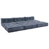 vidaXL Modular Sofa Geometric 4 pcs Indigo 70 x 70 x 56 cm Fabric