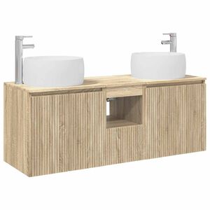 vidaXL Bathroom Cabinet Set 3 pcs Sonoma Oak 129 x 44.5 x 80 cm