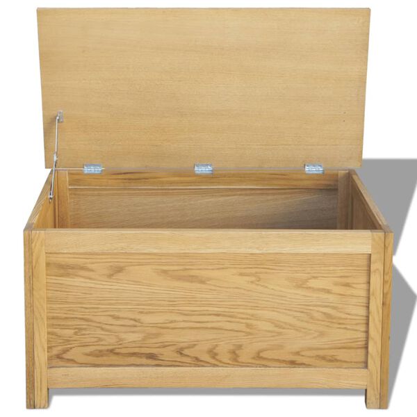 vidaXL Storage Box 90x45x45 cm Solid Oak Wood