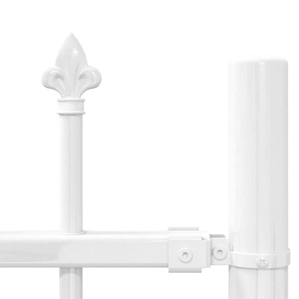 vidaXL Garden Fence White 240 x 165 cm Powder-coated steel