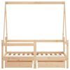 vidaXL Kids Bed Frame with Drawers 70x140 cm Solid Wood Pine