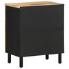 vidaXL Bed Cabinet Black 50x33x60 cm Solid Rough Wood Mango