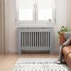 vidaXL Radiator Cover Grey Sonoma 112 x 19 x 81.5 cm Engineered Wood