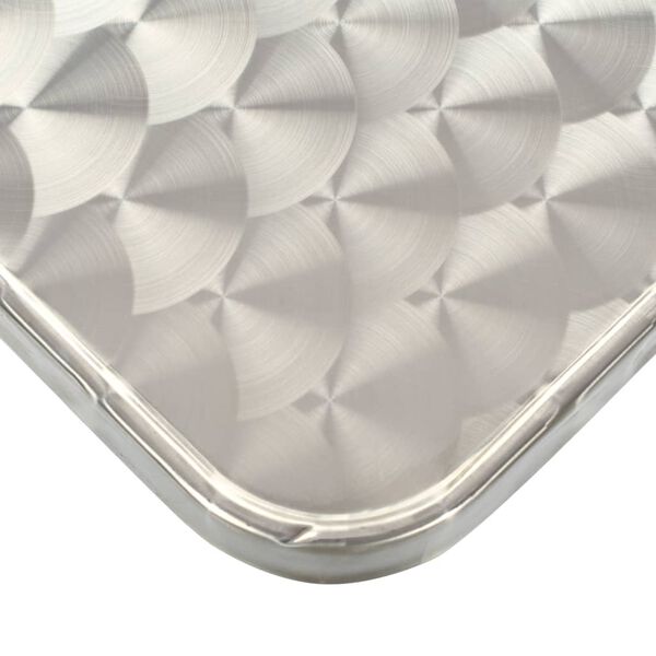 vidaXL Garden Table Silver 80x80x70 cm Aluminium