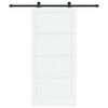 vidaXL Sliding Door 93 x 202 cm Engineered Wood White and Black