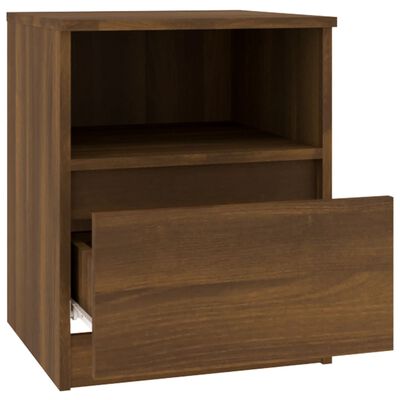 vidaXL Bedside Cabinet Brown Oak 40x40x50 cm Engineered Wood