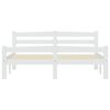 vidaXL Bed Frame without Mattress White Solid Pinewood 140x200 cm
