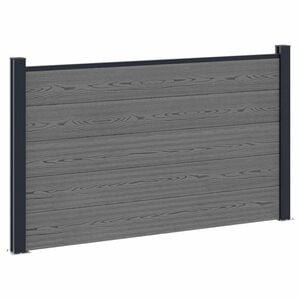 vidaXL Fence Set 180 x 105 cm WPC and Aluminium Grey