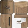 vidaXL Wall Mounted Cabinet Artisan Oak 34.5 x 34 x 90 cm