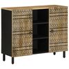 vidaXL Sideboard 90x33,5x75 cm Solid Rough Wood Mango