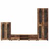 vidaXL TV Cabinet Set with Drawer FLORIN Old Wood Engineered Wood