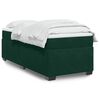 vidaXL Box Spring Bed with Mattress Dark Green 90x200 cm Velvet