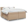 vidaXL Box Spring Bed with Mattress Cappuccino 200x200 cm Faux Leather