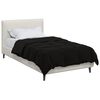 vidaXL Summer Duvet Quilted Black 135 x 220 cm Microfiber