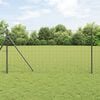 vidaXL Fence with Post Grey 1.2 x 10 m Steel