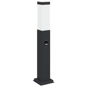 vidaXL Bollard Light with Sensor 50 cm Black IP44