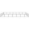 vidaXL Dog Kennel Black 35 m&sup2; Steel