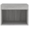 vidaXL Bedside Cabinets with LED Lights Wall-mounted 2 pcs Grey Sonoma