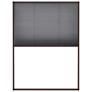 vidaXL Plisse Insect Screen for Windows Aluminium Brown 60x80 cm