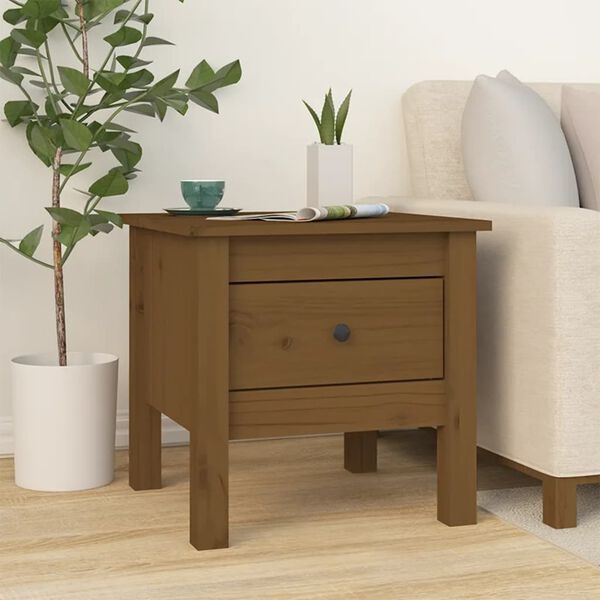 vidaXL Side Tables 2 pcs Honey Brown 40x40x39 cm Solid Wood Pine