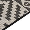 vidaXL Outdoor Flatweave Rug 100x200 cm Black Stripes