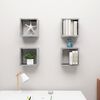 vidaXL Wall Cube Shelves 4 pcs Concrete Grey 30x15x30 cm