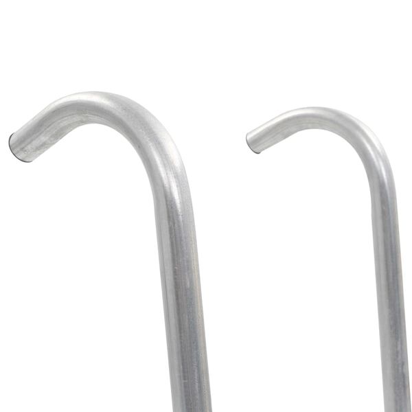 vidaXL 2-Step Trampoline Ladder Steel Silver 102.6 cm