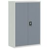 vidaXL File Cabinet Light Grey and Dark Grey 90x40x140 cm Steel