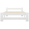 vidaXL Bed Frame without Mattress White Solid Pine Wood 90x200 cm