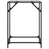 vidaXL Console Table with Transparent Glass Top 60x35x81 cm Steel