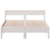 vidaXL Bed Frame without Mattress White 135x190 cm Double Solid Wood Pine