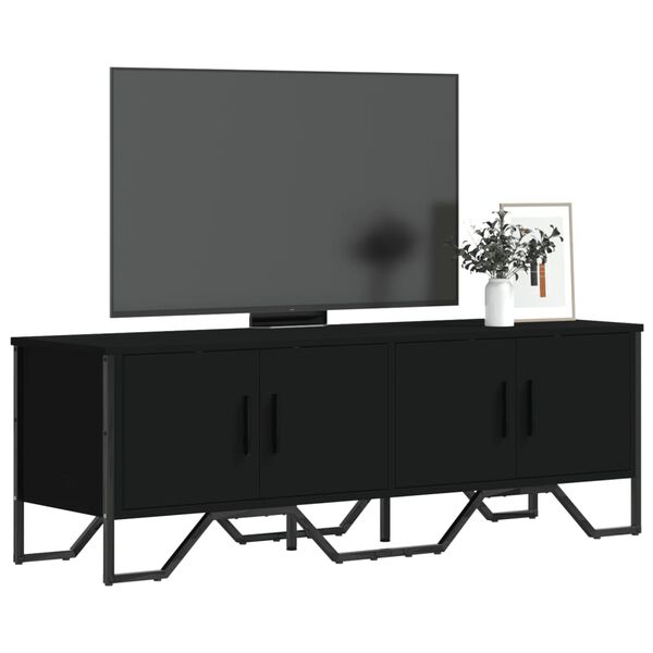 vidaXL TV Cabinet Black 122x34x41 cm Engineered Wood