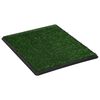 vidaXL Pet Toilet | Green, Black | PP, PS, PE | 64x51x3 cm | Portable