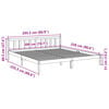 vidaXL Extra Long Bed Frame without Mattress White 200x220 cm Solid Wood Pine