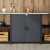 vidaXL Kitchen Storage with Shelf Anthracite 90 x 50 x 92 cm Steel