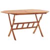 vidaXL Garden Table | Brown | Solid Acacia wood | 135x85x75 cm | Foldable