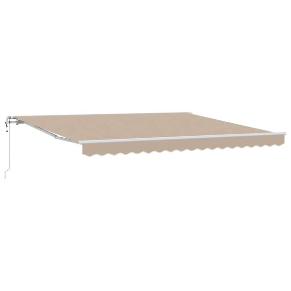 vidaXL Retractable Awning Beige 400 x 300 cm Fabric and Steel